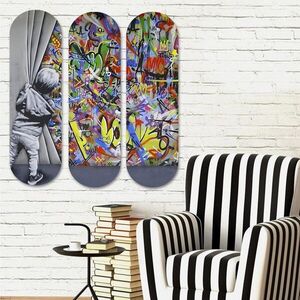 Imagine Set 3 tablouri decorative, 3KY3810, Imprimat UV, Multicolor