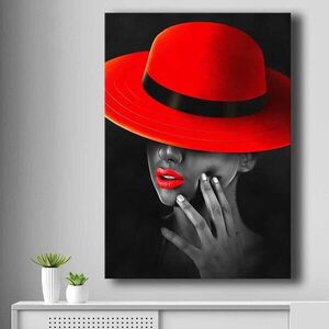 Imagine Tablou decorativ, 70100NISC-033, Lemn, Roșu / Gri / Negru