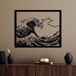 Imagine Decoratiune de perete, Hokusai, Dimensiuni: 56 x 45 cm, Negru