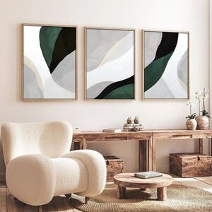 Imagine Set 3 tablouri decorative, Huhu229, Lemn masiv, Multicolor