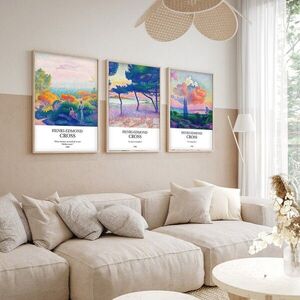 Imagine Set 3 tablouri decorative, Huhu265, Lemn masiv, Multicolor