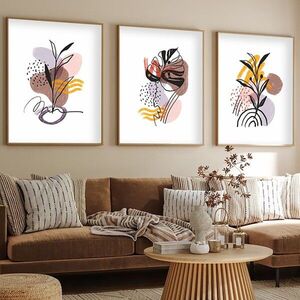 Imagine Set 3 tablouri decorative, Huhu227, Lemn masiv, Multicolor