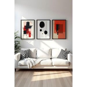 Imagine Set 3 tablouri decorative, Huhu429, Lemn masiv, Multicolor