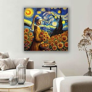 Imagine Tablou decorativ, KNV9986, Rama din lemn (grosime 3 cm), Multicolor