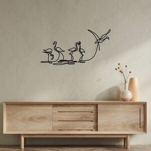 Imagine Decoratiune de perete, Flamingo 316 S, 10 x 15 cm, Negru