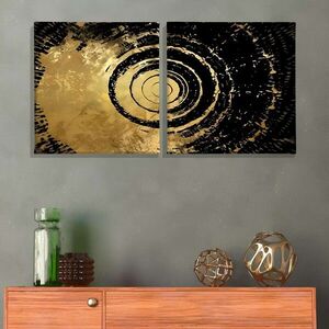 Imagine Set 2 tablouri decorative, ASR_CNV2-3 50x50, Lemn, Multicolor