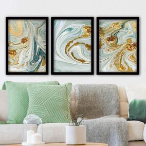 Imagine Set 3 tablouri decorative, 3SC116, Plastic, Multicolor