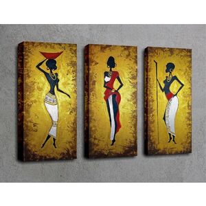 Imagine Set 3 tablouri decorative, UC024, Dimensiune: 45 x 20 cm (3 bucăți), Multicolor