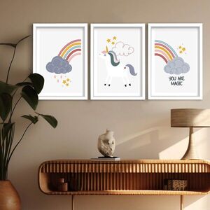 Imagine Set 3 tablouri decorative, 3p3752softct-017, Lemn, Multicolor