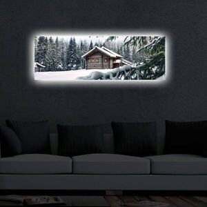 Imagine Tablou decorativ cu lumina LED, 3090DACT-34, 30 x 90 cm, Multicolor