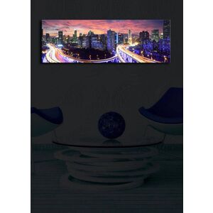 Imagine Tablou decorativ cu lumina LED, 3090İACT-25, 30 x 90 cm, Multicolor