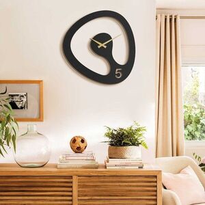 Imagine Ceas de perete, Amorph Metal Wall Clock, Dimensiune: 44 x 45 cm, Negru