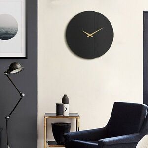 Imagine Ceas de perete, Block Metal Wall Clock, Dimensiune: 46 x 46 cm, Negru