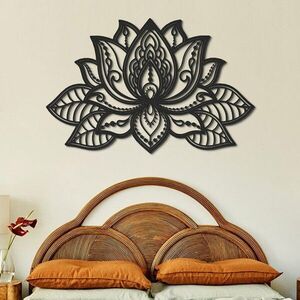Imagine Decoratiune de perete, Lotus, Dimensiune: 59 x 91 cm (1 bucată), Negru