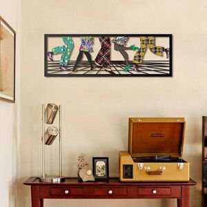 Imagine Decoratiune de perete, Let's Dance Metal Wall Art, Dimensiuni: 31 x 95 cm, Multicolor