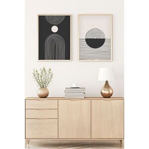 Imagine Set 2 tablouri decorative, Huhu88, Lemn masiv, Multicolor
