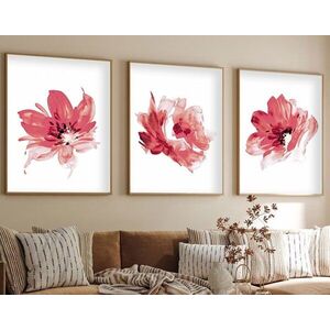 Imagine Set 3 tablouri decorative, Huhu216, Lemn masiv, Multicolor