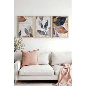 Imagine Set 3 tablouri decorative, Huhu467, Lemn masiv, Multicolor