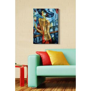 Imagine Tablou decorativ, Kanvas Tablo (50 x 70), Rama din lemn (grosime 3 cm), Multicolor