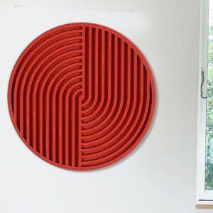 Imagine Decoratiune de perete, ART128, Dimensiuni: 33 x 33 x 2 cm, Rosu