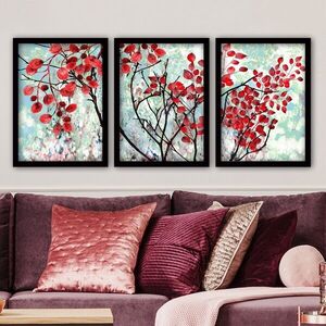 Imagine Set 3 tablouri decorative, 3SC119, Plastic, Multicolor