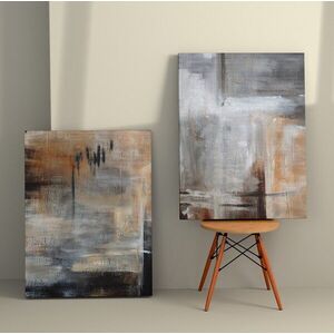 Imagine Set 2 tablouri decorative, 2KNV4268, Lemn, Multicolor