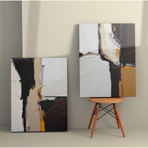Imagine Set 2 tablouri decorative, 2KNV4349, Lemn, Multicolor