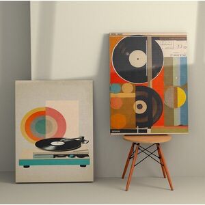 Imagine Set 2 tablouri decorative, 2KNV4377, Lemn, Multicolor