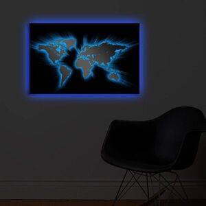 Imagine Tablou decorativ cu lumina LED, 4570DACT-35, Dimensiune: 45 x 70 cm, Multicolor