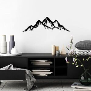 Imagine Decoratiune de perete, Mountain, 70 x 22 cm, Negru