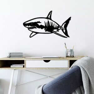 Imagine Decoratiune de perete, Shark, Dimensiune: 50 x 28 cm, Negru