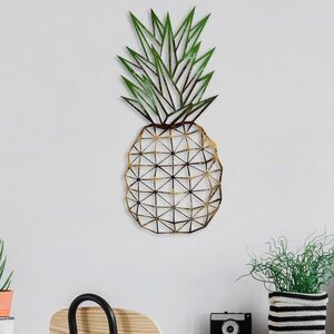 Imagine Decoratiune de perete, Pineapple 223, Lățime: 56 cm Înălțime: 24 cm Adâncime: 1, 5 cm, Multicolor