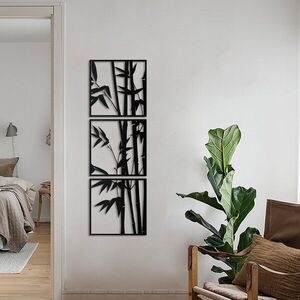 Imagine Decoratiune de perete, Bamboo, Dimensiune: 45 x 45 cm (1 bucată), Negru
