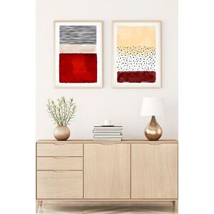 Imagine Set 2 tablouri decorative, Huhu56, Lemn masiv, Multicolor