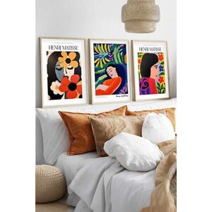 Imagine Set 3 tablouri decorative, Huhu541, Lemn masiv, Multicolor