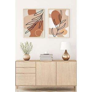 Imagine Set 2 tablouri decorative, Huhu60, Lemn masiv, Multicolor