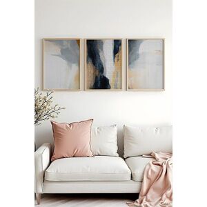 Imagine Set 3 tablouri decorative, Huhu484, Lemn masiv, Multicolor
