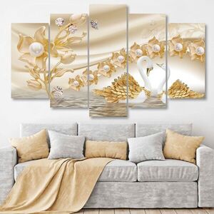 Imagine Set 5 tablouri decorative, 5MDF4606_60100 (100 x 60), 3 mm, Multicolor