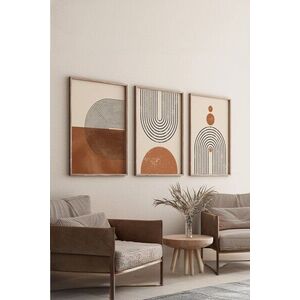 Imagine Set 3 tablouri decorative, 3Dartsohoset24, MDF, Multicolor