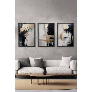 Imagine Set 3 tablouri decorative, Ersy3Syhcrv52, MDF, Multicolor