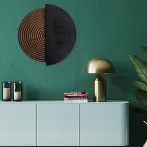 Imagine Decoratiune de perete, ART143, Dimensiune: 50 x 50 cm, Natural/Negru