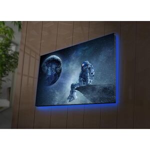 Imagine Tablou decorativ cu lumina LED, NASA-005, Dimensiune: 45 x 70 cm, Multicolor