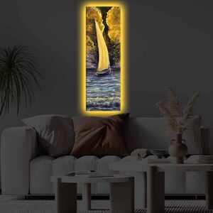 Imagine Tablou decorativ cu lumina LED, 3090KTLGDACT, 30 x 90 cm, Multicolor