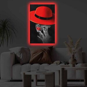 Imagine Tablou decorativ cu lumina LED, 4570KTLGDACT, Dimensiune: 45 x 70 cm, Multicolor