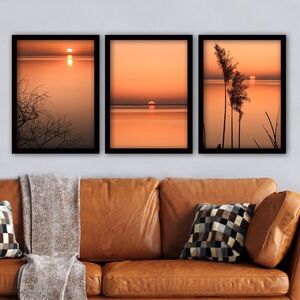 Imagine Set 3 tablouri decorative, 3SC55, Plastic, Multicolor