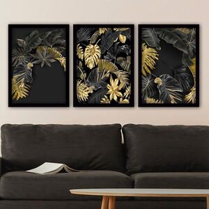 Imagine Set 3 tablouri decorative, 3SC92, Plastic, Multicolor