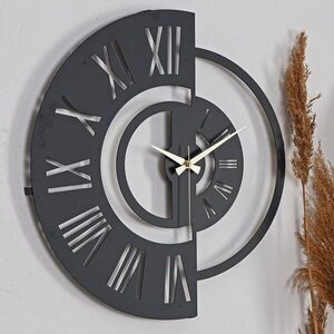 Imagine Ceas de perete, Ruota 04, Diametru: 41 cm, Negru