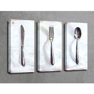 Imagine Set 3 tablouri decorative, UC032, Dimensiune: 45 x 20 cm (3 bucăți), Multicolor
