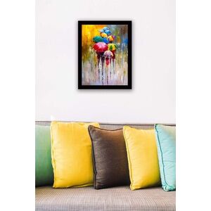 Imagine Tablou decorativ, SC0294, Rama din lemn (grosime 3 cm), Multicolor
