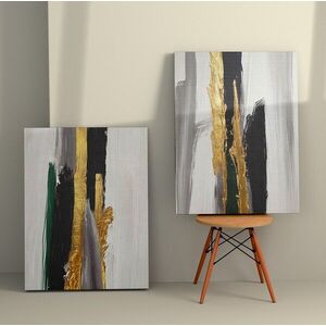 Imagine Set 2 tablouri decorative, 2KNV4345, Lemn, Multicolor